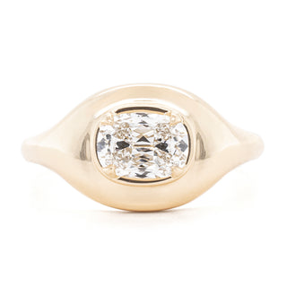 1.01ct Modified Cushion Signet Ring