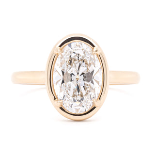 2.10ct Lab "Vintage" Cut Oval Haley Ring