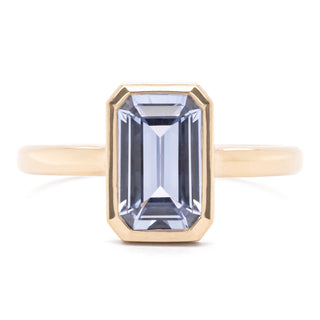 1.52ct Emerald Cut Purple-Blue Sapphire 'Piper' One of a Kind Ring
