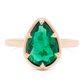 1.56ct One-of-a-Kind Columbian Pear Emerald 'Haley' Ring