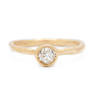 Bezel Melt Solitaire 0.54ct Old European Round Diamond Ring