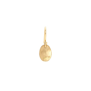 Petite Oval Hammered Disc Earrings
