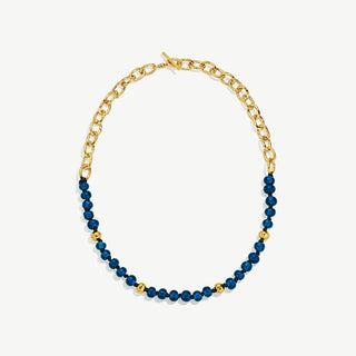 Umbo Statement Necklace | Blue Glass
