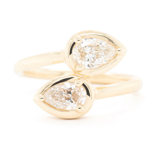 No.15 'Archive' 0.94tcw Double Pear Bypass Diamond Ring