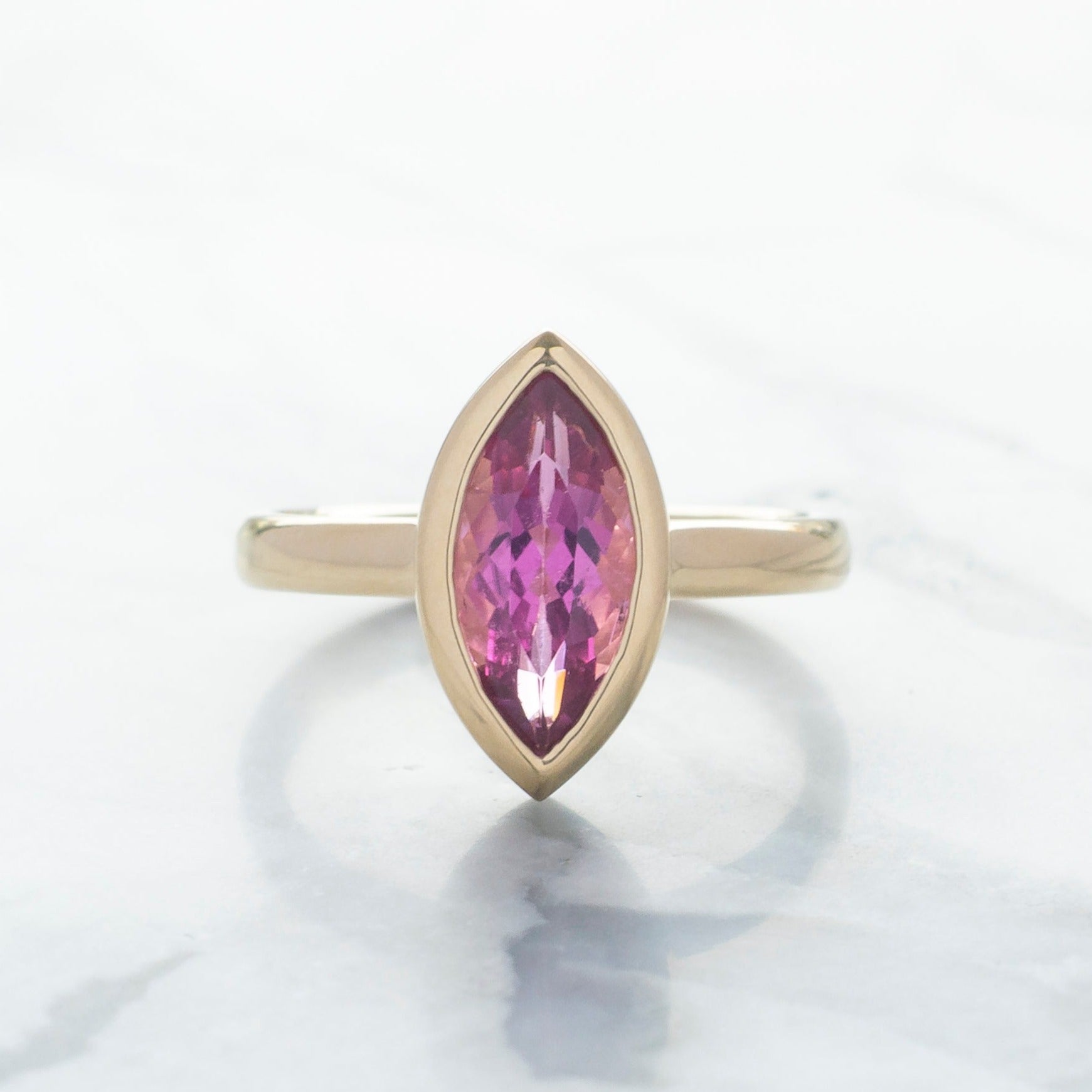 No.11 Archive 1.61ct Hot Pink Tourmaline Marquise Ring Anne Sportun Fine Jewellery