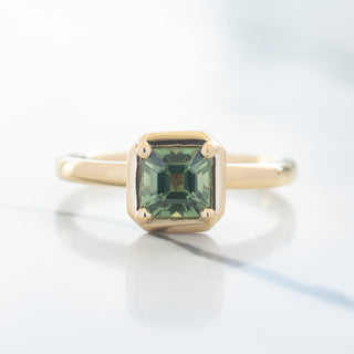 No.26 'Archive' 1.20ct Asscher Green Sapphire Ring