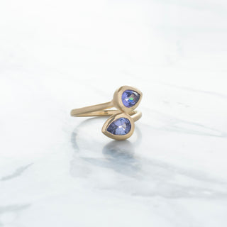 No.10 'Archive' 3.26ct Bypass Pear Tanzanite Ring