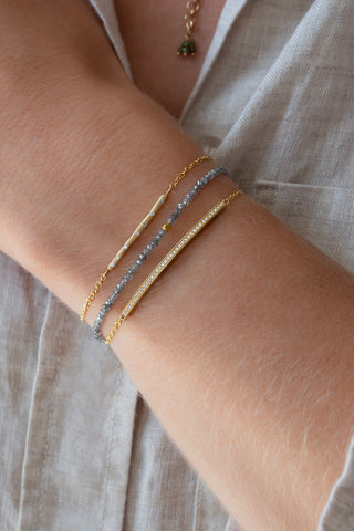 Diamond Bar Chain Bracelet