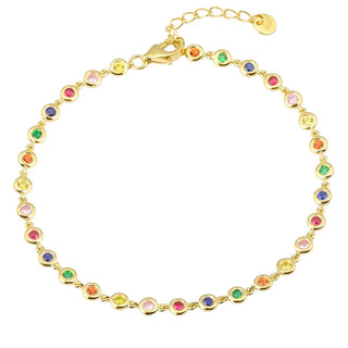 Rainbow Sapphire Tennis Bracelet