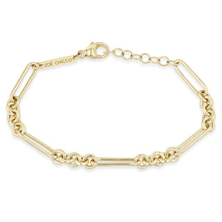 Large Paperclip Rolo Chain Bracelet | 14k