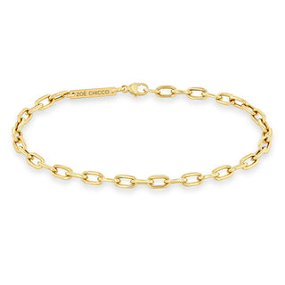 Medium Square Oval Link Chain Bracelet | 14k