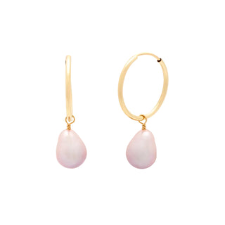 Pink Pearl Airlight Hoops