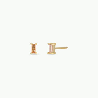 Baguette Champagne Earrings | Gold Vermeil