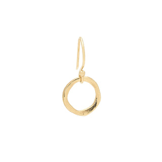 Polished Circle Drop Earrings - Anne Sportun Fine Jewellery