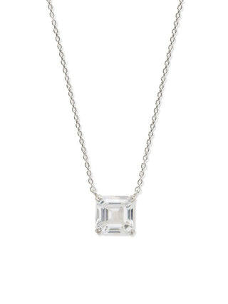 Topaz Asscher Harper Necklace | Silver
