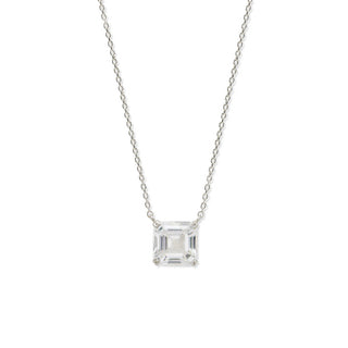 Topaz Asscher Harper Necklace | Silver