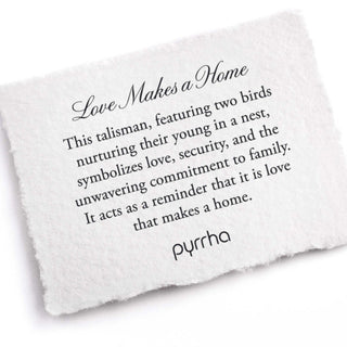"Love Makes a Home" Family Commitment Talisman Necklace