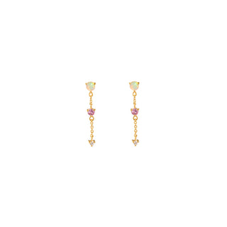 Melody Studs | Opal + Pink Sapphire