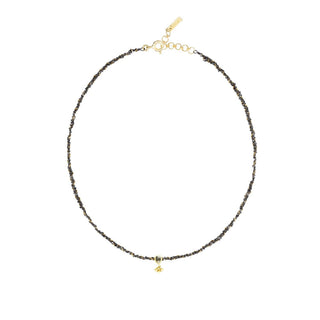 N° 822 Polki Diamond Mini Bell Braided Gold Choker