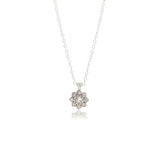 Diamond Moonflower Charm Necklace