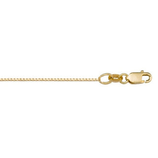 1mm Solid Box Link Chain | 10k Gold