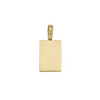 19mm Rectangle Tag Charm | 10k
