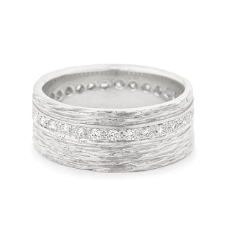 Eternity Diamond Bark Band I Platinum - Final Sale