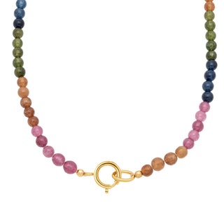 Rainbow Jade Gemstone Necklace