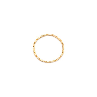Golden Line Chain Ring | Solid 14k Gold