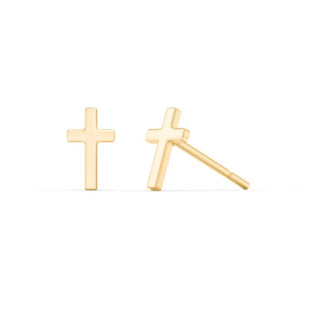 Cross Studs | 10k Gold