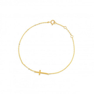 Cross Chain Bracelet | 10k Gold
