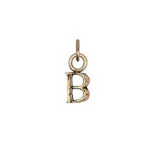 LETTER CHARM - 14K YELLOW GOLD - VARIOUS LETTERS