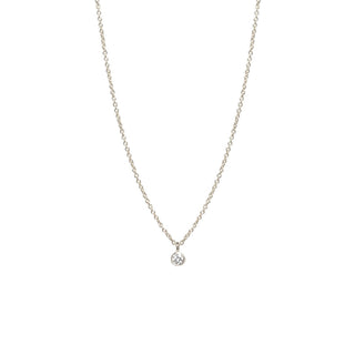 SINGLE DIAMOND PENDANT NECKLACE - Anne Sportun Fine Jewellery