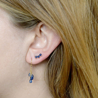 Gemstone Trio Climber Earrings - Anne Sportun Fine Jewellery