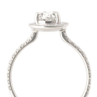 One of a Kind Pear Halo Diamond Ring - Anne Sportun Fine Jewellery