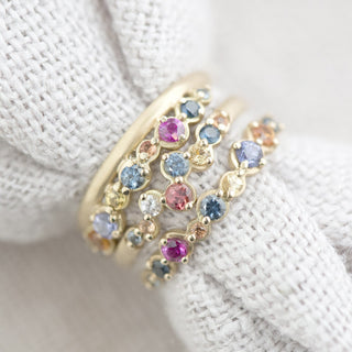 Multi-Coloured Sapphire Crown Band - Anne Sportun Fine Jewellery