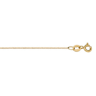 0.6mm Solid Box Link Chain | 14k Yellow