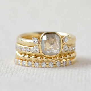 Gold Claw Set Diamond Band - Anne Sportun Fine Jewellery