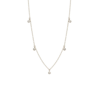 5 Large Dangling Diamond Necklace | 14k