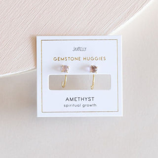 Amethyst Huggies | Gold Plated
