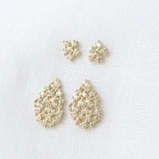 Small Flower Cluster Stud Earring - Anne Sportun Fine Jewellery