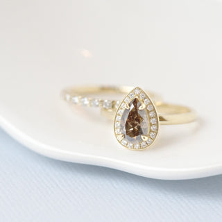 One of a Kind Cognac Pear Diamond Ring - Anne Sportun Fine Jewellery