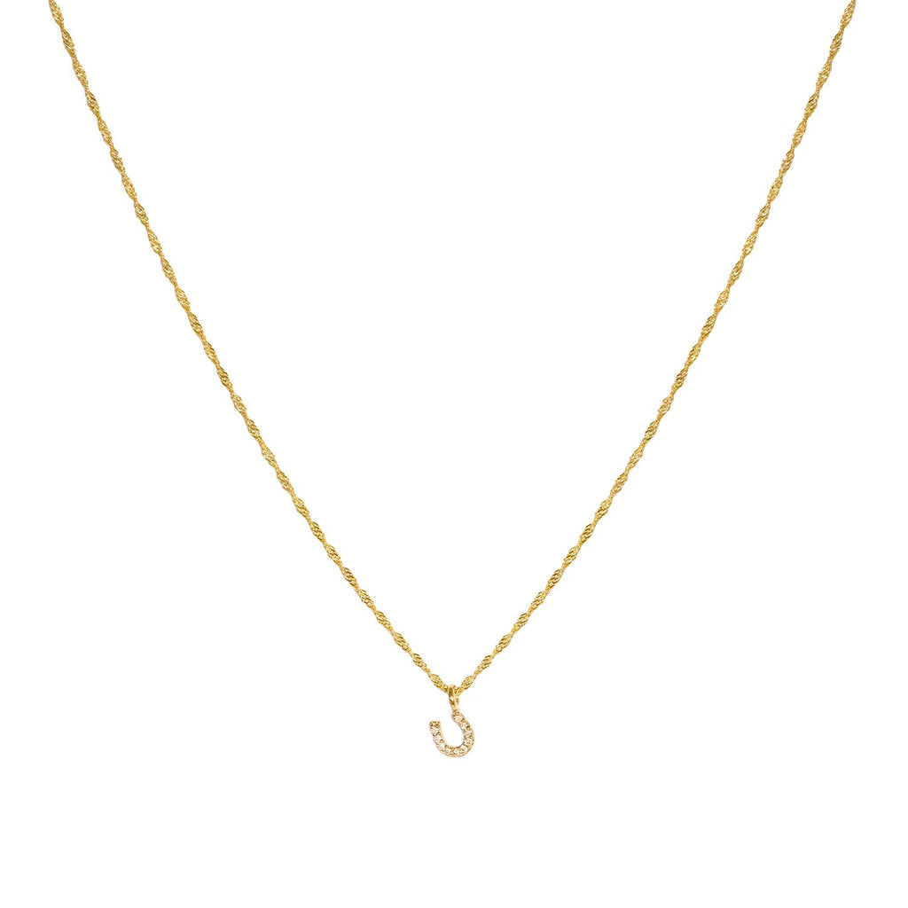 Tiny on sale horseshoe necklace