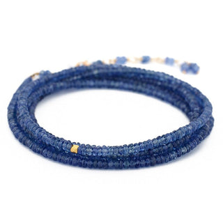 Blue Sapphire Wrap Bracelet - Necklace