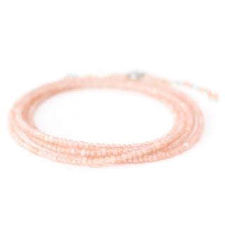 Blush Moonstone Wrap Bracelet - Necklace