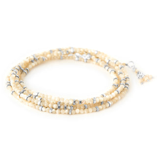 Mother of Pearl Wrap Bracelet - Necklace