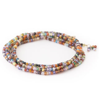 Multi-Coloured Cubic Zirconia Wrap Bracelet - Necklace