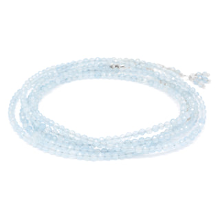 Aquamarine Wrap Bracelet - Necklace