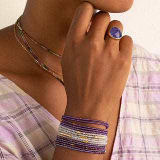 Amethyst Wrap Bracelet - Necklace