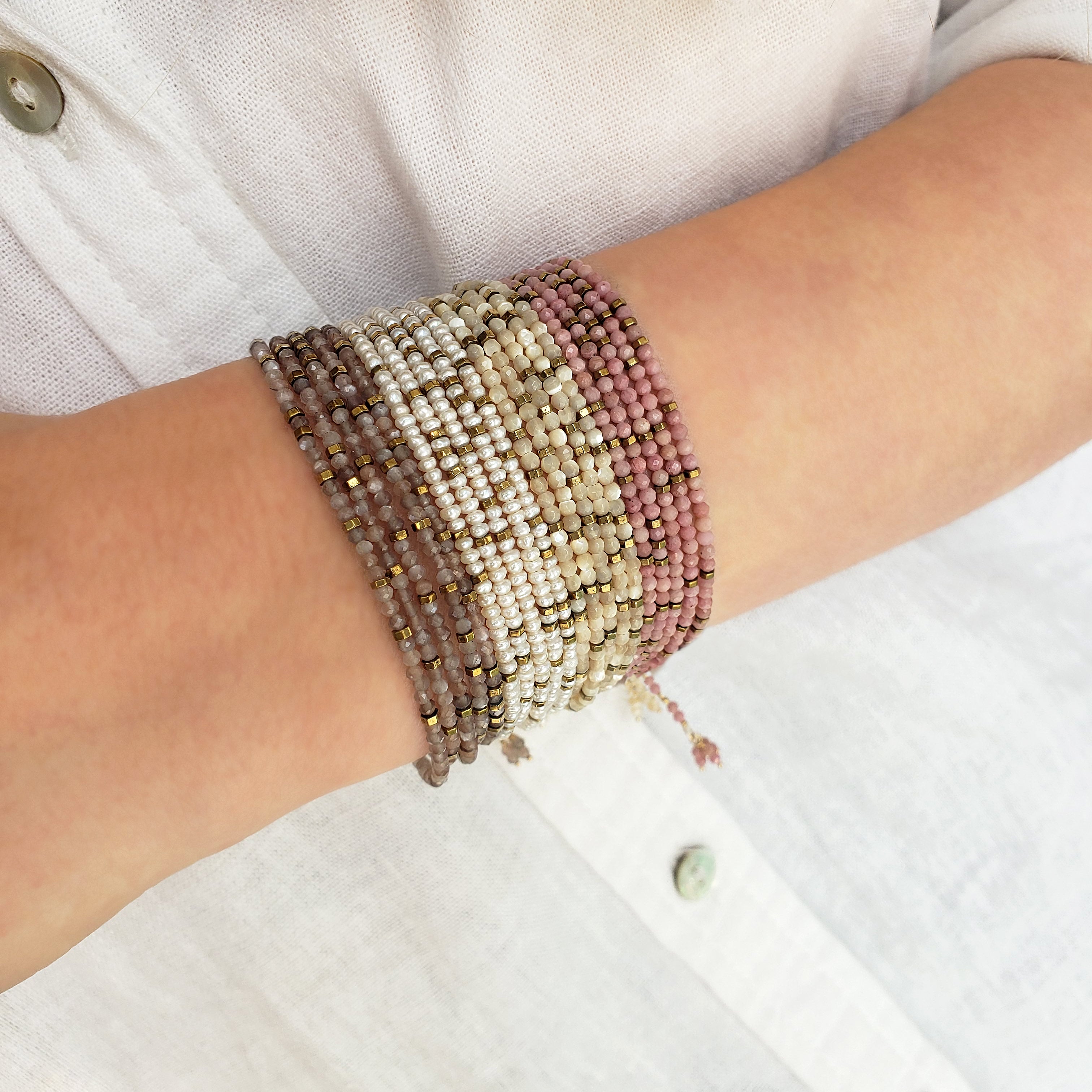 Pearl sales wrap bracelet